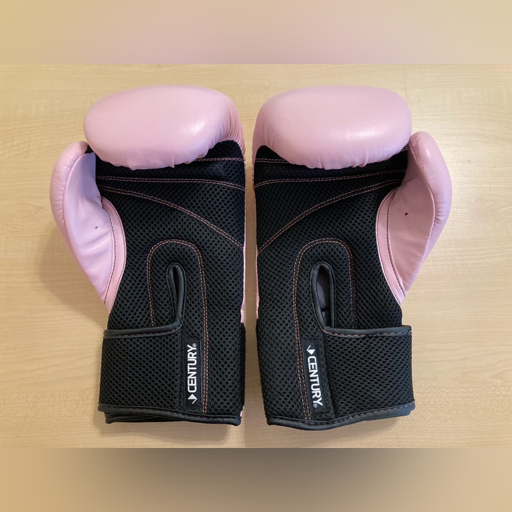Century Pink Black Boxing Gloves 12 oz Training Sparring Gloves